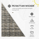 Set Salotto da Giardino Divano Angolare Poltrona e Tavolino in Rattan PE Grigio