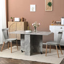 Tavolo Pieghevole Salvaspazio 75x140x74 cm con Ruote in Legno Grigio