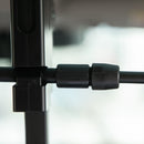 Griglia Divisoria per Auto 89-150x76-124 cm in Acciaio Nero