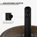 Base per Ombrellone  da 14kg con Effetto Rattan  Ø48x34 cm in Cemento e Plastica Bronzo