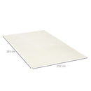 Coperta Plaid Dubleface 203x152x0,5 cm in Flanella 330 GSM Bianco Crema
