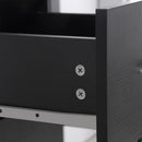 Scrivania PC da Ufficio 3 Ripiani 3 Cassetti 120x49x72 cm in Legno MDF Nera