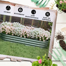 Letto per Orto Rialzato Modulare  con Fondo Aperto 150x62x30 cm in Acciaio Galvanizzato Verde