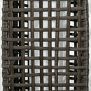 Lampada Solare da Giardino con Pannello di Ricarica 21x21x78 cm in Acciaio e Rattan Nero e Grigio