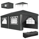 Gazebo da Giardino 596x300x270 cm per 12-18 Persone in Metallo e Tessuto Oxford Grigio   