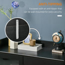 Armadietto 2 Ante con Ripiano Regolabile e Spazi Aperti  80x40x94,3 cm in MDF e Legno Nero