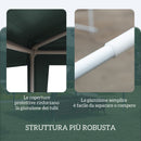 Gazebo da Giardino 293x293x252H cm Pieghevole e Portatile con Copertura Anti UV Verde   