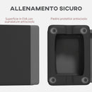 Stepper Fitness Altezza Regolabile Antiscivolo Capacità 250 kg Grigio   