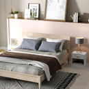 Set 2 Comodini con Cassetto e Ripiano a Giorno in Legno 39x28x41 cm Bianco  