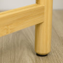 Porta Piante da Interno ed Esterno 28x28x80 cm 4 Ripiani a Vassoio Struttura in Bambù Bianco  