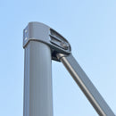 Ombrellone da Giardino Decentrato Ø294x248 cm in Alluminio Acciaio e Poliestere Grigio