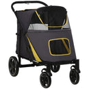 Passeggino per Cani Pieghevole 112x65x100 cm in Tessuto Oxford Grigio