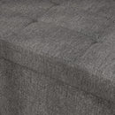 Panca Contenitore Pieghevole 84L 76x38x38 cm in Tessuto Grigio Scuro