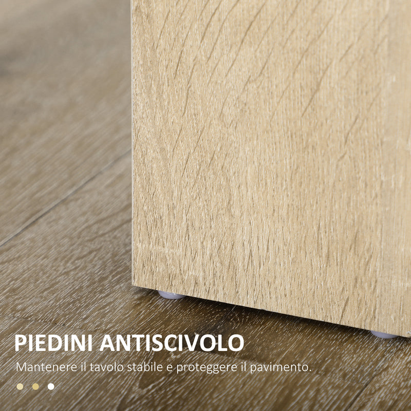 Tavolo da Pranzo Moderno per 4-6 Persone 120x69x75 cm Nero e Legno 