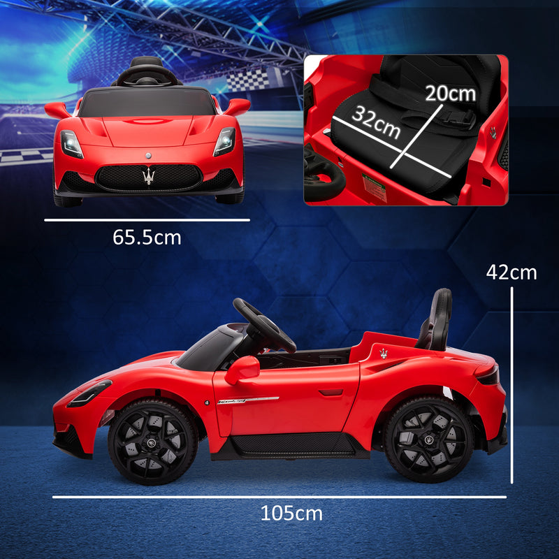 Macchina Elettrica per Bambini Licenza Maserati MC20 Velocità 3-5km/h Rosso 