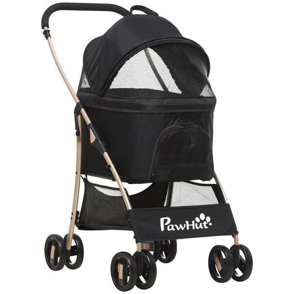 online Passeggino per Cani Pieghevole 82x49,5x98 cm con Tettuccio Nero