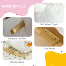 Cavallo a Dondolo per Bambini in Legno e Peluche Coniglio Bianco