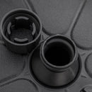 Base per Ombrellone Rotonda Ø38 cm per Pali da Ø3,8 cm Riempibile con Acqua e Sabbia Nero  