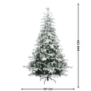 Albero di Natale realistico Innevato alto 240 cm realizzato in PE+PVC floccato-2