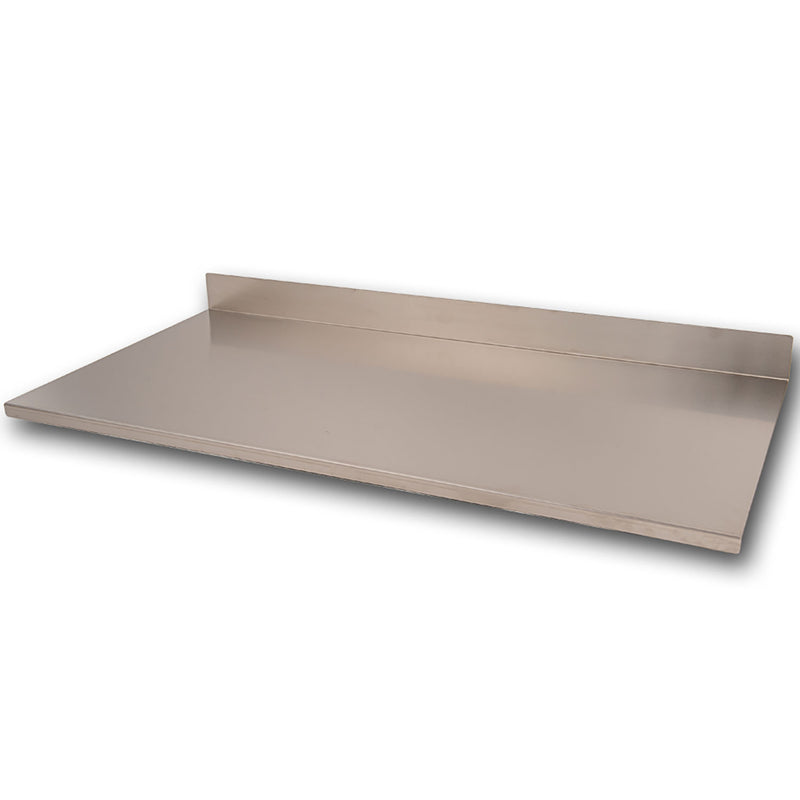 Tagliere Spianatoia per Alimenti Professionale con Alzatina 120x50 AISI 304 