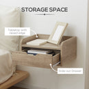 Set 2 Comodini Sospesi 40x30x19,5 cm in Truciolato Naturale