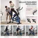 Cyclette con Monitor LCD e Sella Regolabile 118x50x105-115 cm Blu  