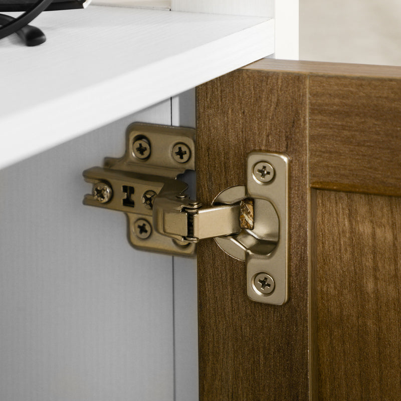 Comodino 1 Anta 1 Ripiano 38,5x35x59,7 cm in Legno Truciolare Bianco