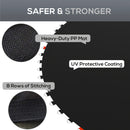 Tappeto Elastico di Ricambio per Trampolino da 3m con 8 Cuciture e Rivestimento Anti UV   Nero