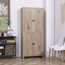 Mobile Credenza Cucina 4 Ante 80x40x182 cm in MDF color Legno