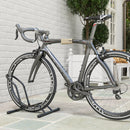 Cavalletto Portabici per Pneumatici in Acciaio 59x41x38 cm Nero 