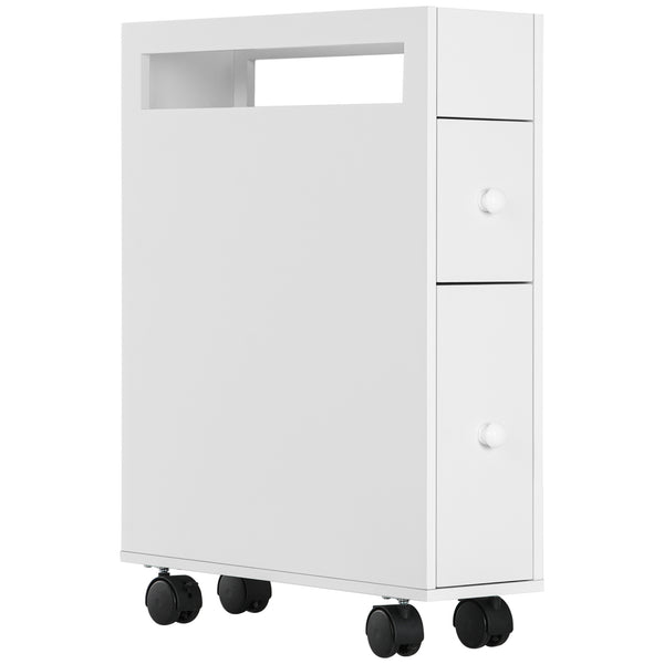 Mobiletto Bagno Salvaspazio 16x49,5x66 cm con Ruote Bianco prezzo