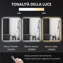 Specchio Bagno con Luci LED  3 Tonalità 70x50 cm Interruttori Touch e Funzione Antiappannamento   