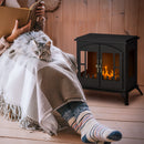 Camino a Bioetanolo da Pavimento 55x31x55 cm Bruciatore da 0,9L in Acciaio Inox Nero 