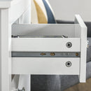 Cassettiera a 5 Cassetti 79x39,5x80,5 cm in Legno Bianco   