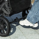 Passeggino per Cani Taglia Grande 124x67x100 cm Pieghevole con Finestre a Rete e Guinzagli Grigio  