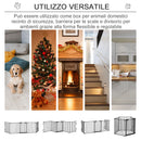 Cancellino per Cani Taglia Piccola e Media Pieghevole a 5 Pannelli 300x3x74,5 cm in Metallo e Plastica Nero