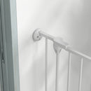 Cancelletto di Sicurezza per Animali Domestici 123x102x100 cm in Acciaio e Plastica Bianco