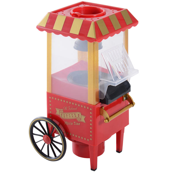 acquista Popcornmaschine 1200W Retro Style 22x19x39 cm mit roter Aluminiumschale