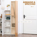 Mobile Ingresso 38,6x37x180 cm in Truciolato e MDF Bianco