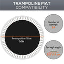 Tappeto Elastico di Ricambio per Trampolino da 3m con 8 Cuciture e Rivestimento Anti UV   Nero