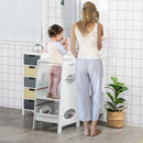 Torre Montessoriana per Bambini 3-6 Anni 40x50x90 cm con Altezza Regolabile in MDF Bianco  