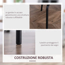 Set 2 Sedie Imbottite 50x56x83 cm in Tessuto e Acciaio Rosa