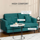 Divano 2 Posti 160x87x87 cm  in Tessuto  Verde