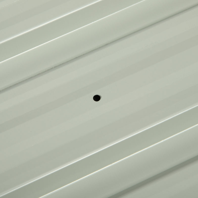 Set 12 Pannelli di Ricambio per Casette da Giardino 129x45 cm in Acciaio Zincato Grigio Scuro