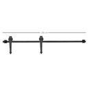 Kit per Porta Scorrevole Rustico con Binario 200 cm in Acciaio Nero