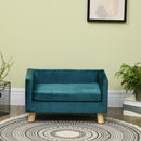 Cuccia Divano per Cani e Gatti 64x45x36 cm Stile Scandinavo in Velluto Blu