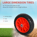 Carrellino da Spiaggia Pieghevole per Kayak e Canoa con Paraurti 70x40x42 cm in Alluminio e NBR Argento Nero e Rosso