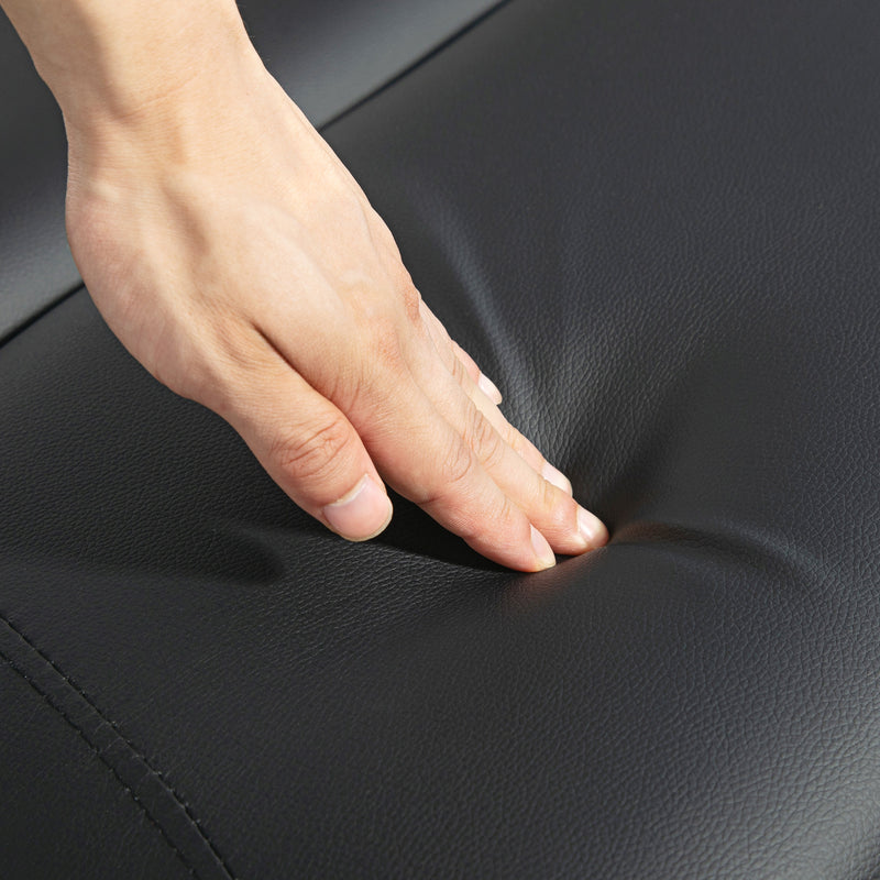 Lettino da Massaggio Fisioterapia Pieghevole Altezza Regolabile 215x60x61-84 cm Struttura in Alluminio Nero 