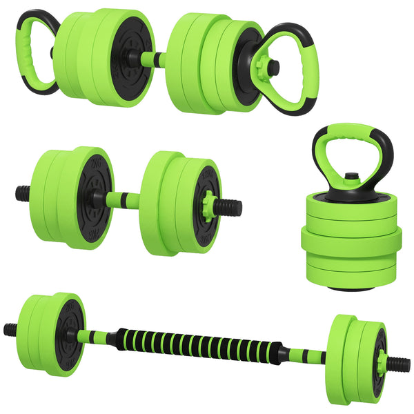 Set Pesi da Palestra 4 in 1 40 Kg Utilizzabili come Kettlebell Manubri e Bilancieri prezzo