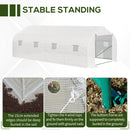 Serra per Piante Verticale 4 Ripiani 6x3x2m Rivestimento in PE Bianco